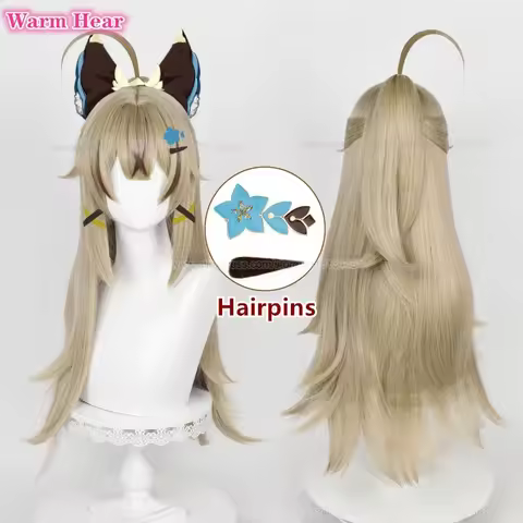 New! Kirara Cosplay Wig Anime Long 75cm Flaxen Dyed Brown Wig Heat Resistant Synthetic Cosplay Anime Woman Kirara Wigs + Wig Cap