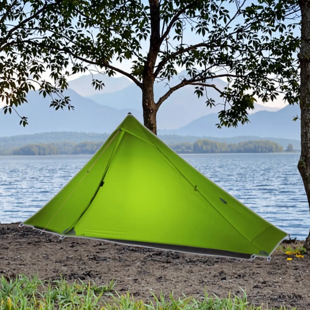 

Waterproof Ultralight 20D Silicon-Coated Nylon Four-Season Backpacking Tent Breathable Foldable One Bedroom Portable Lightweight
