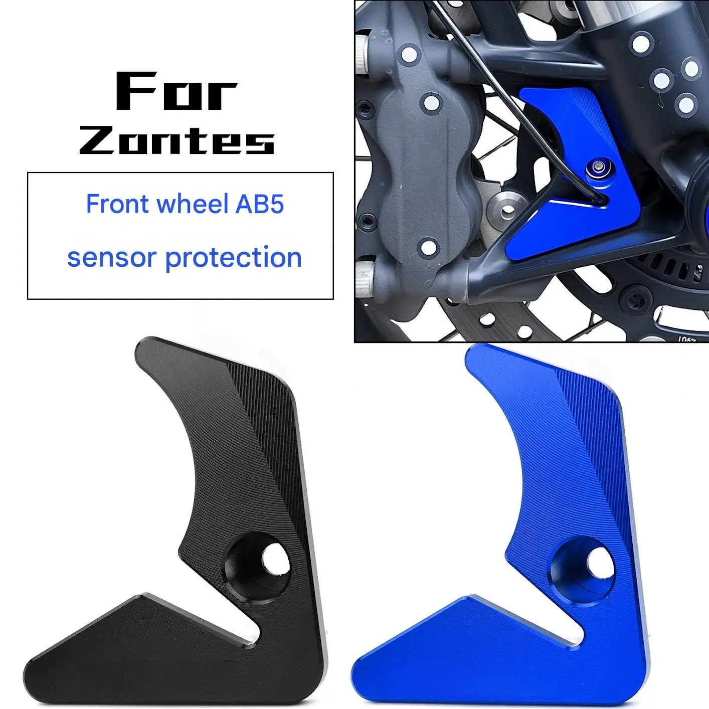 For ZONTES 703RR/R/F modification accessory - front wheel ABS sensor protection cover Block mud & sand to avoid signal failure