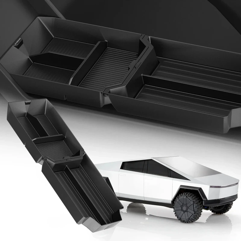 

For Tesla Cybertruck 2024 2025 Center Console Lower Storage Box Car Interior Accessories Tidying Tray Organizer Case 2pcs
