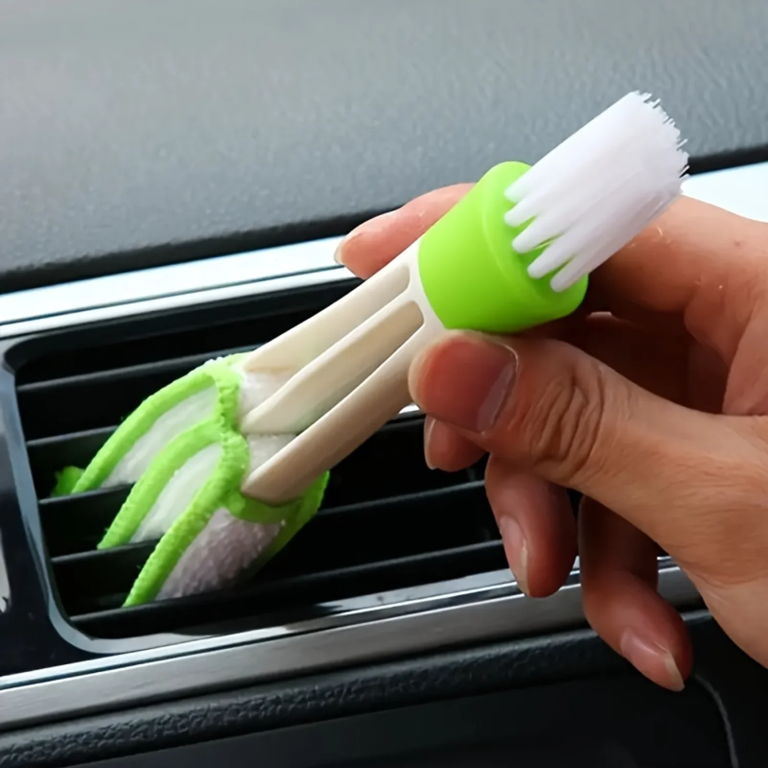 Car Vent Cleaning Brush Set - Soft Bristle Dust Removal Tool For Auto Interior, Air Conditioner & Detailing