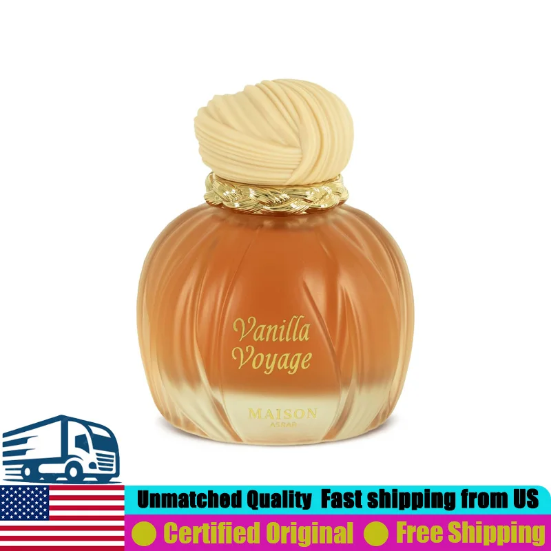 

MAISON ASRAR Vanilla Voyage EDP 100 ML Premium Arabian Perfumes 3.4 Oz Natural Lasting Oriental Vanilla Gourmand Unisex Perfume