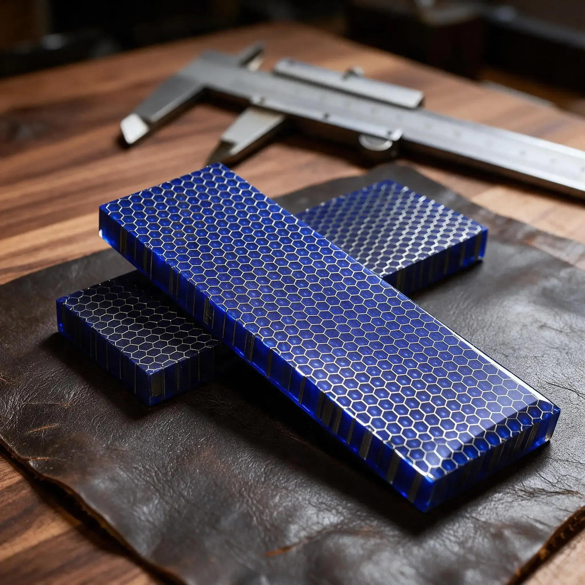 C-Tek Honeycomb Resin Board DIY Resin Material Knife Handle Snake Skin Pattern Honeycomb Resin Board Handmade Tool Handle Path