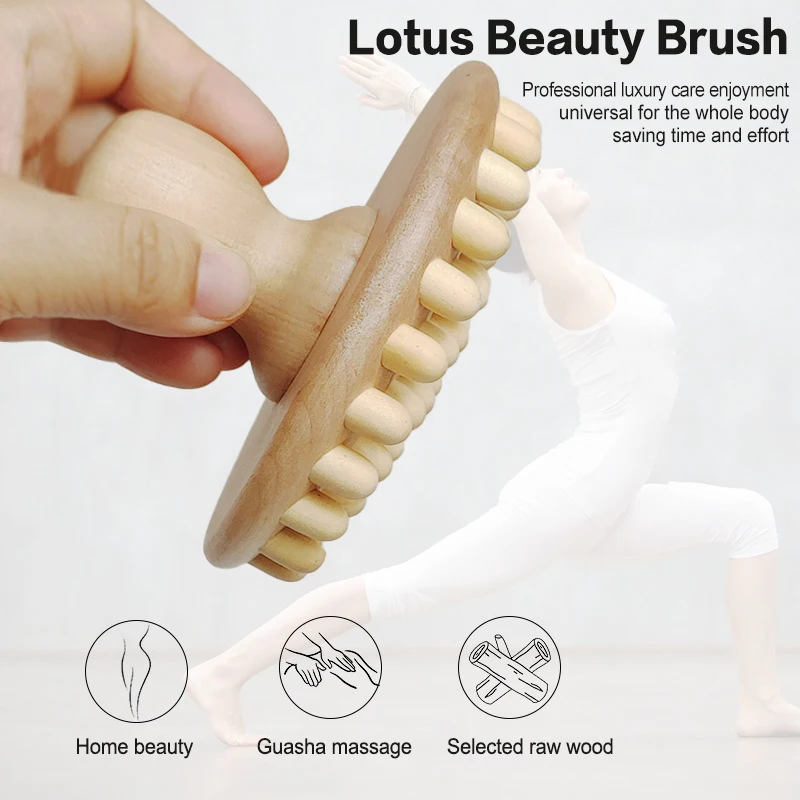 

Wooden Mushroom Shape Massage Manual Wood Therapy Massage Tool Anti Cellulite Maderoterapia Lymphatic Drainage For Full Body Use