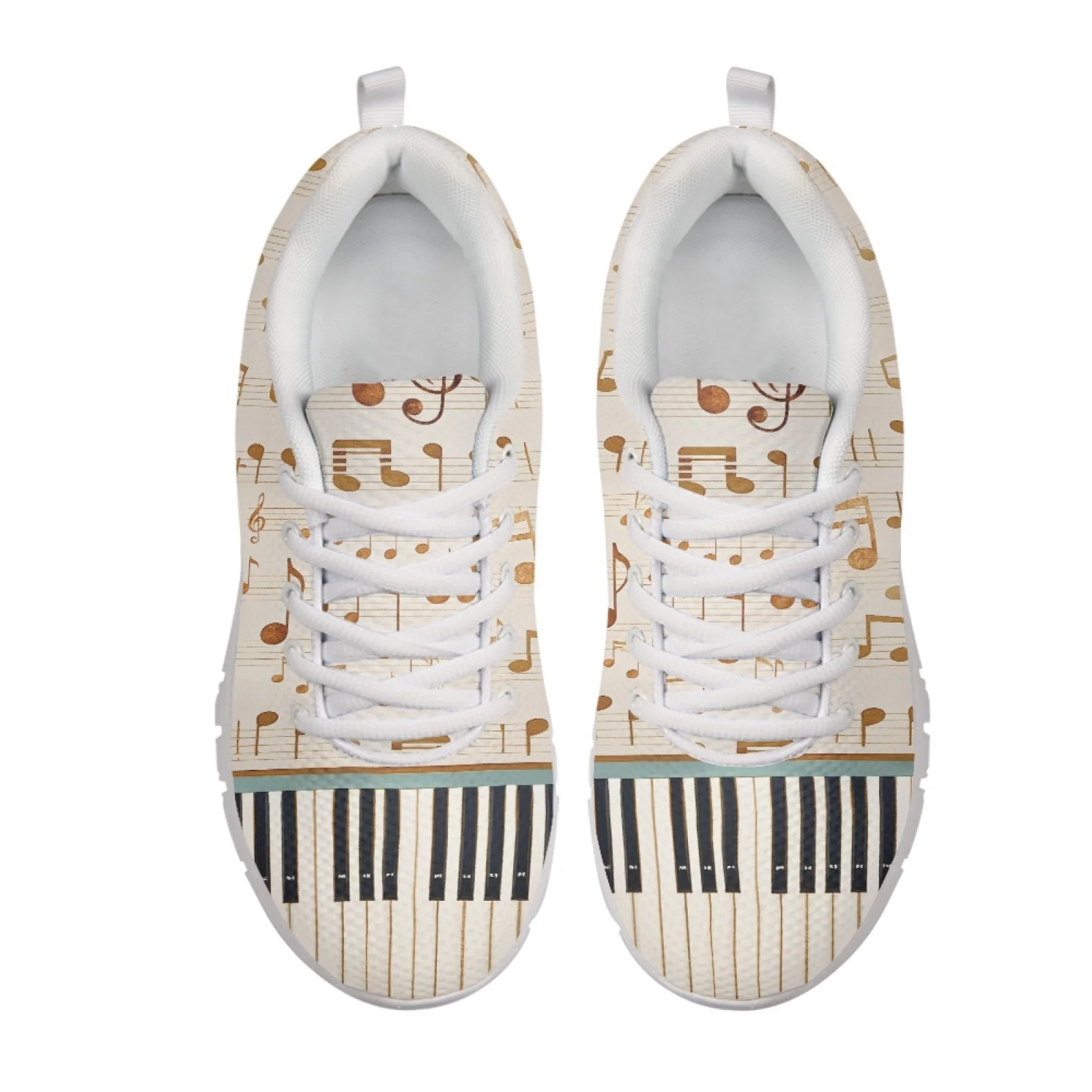 Coloranimal Music Note Print Soft Sports Tennis Shoes for Mens Mesh & EVA Sole Running Sneakers 2026 Collection