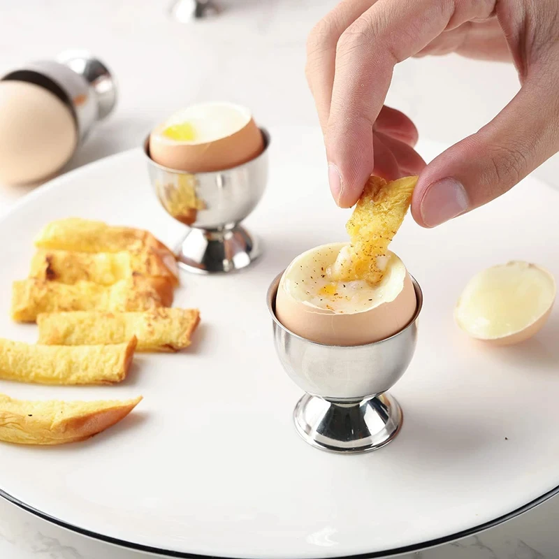 1pc Stainless Steel Soft Boiled Egg Cups Egg Holder Tabletop Cup Stand Kitchen Breakfast Cooking Tool Kitchen Accessories