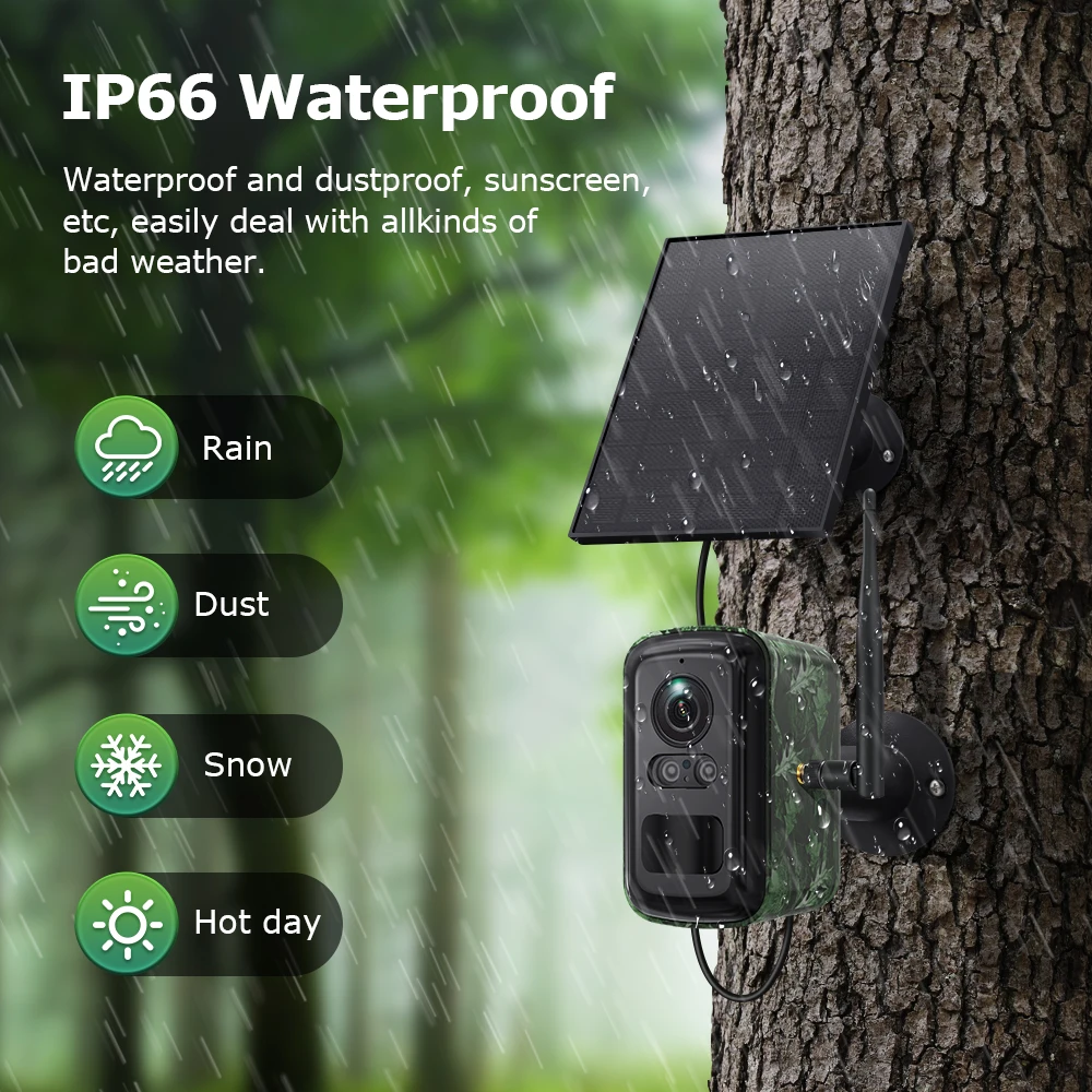 INQMGEA 4G WiFi Solar Router with SIM Card Slot WiFi Range Coverage 500M + 4 Cameras WiFi PTZ Solar Security Camera IP66