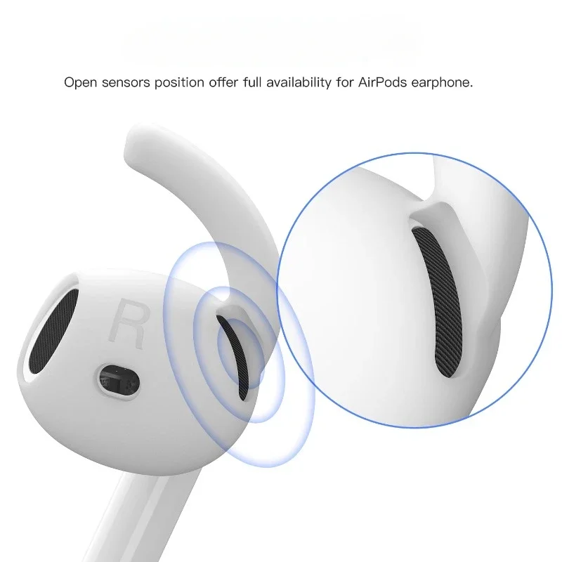 AirPods için silikon kulaklık uçları 4 ipuçları nesil spor Anti köpekbalığı yüzgeci silikon kulaklık uçları AirPods için kaymaz 4 kulaklık kulak