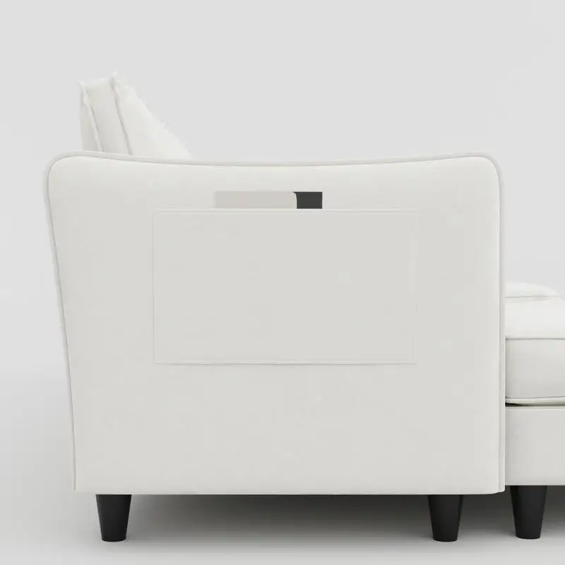 أريكة كبيرة على شكل حرف U مكونة من 6 مقاعد مع مسند متحرك وجيوب للذراع، جلوس من القماش الحديث لغرفة المعيشة والشقة، #4