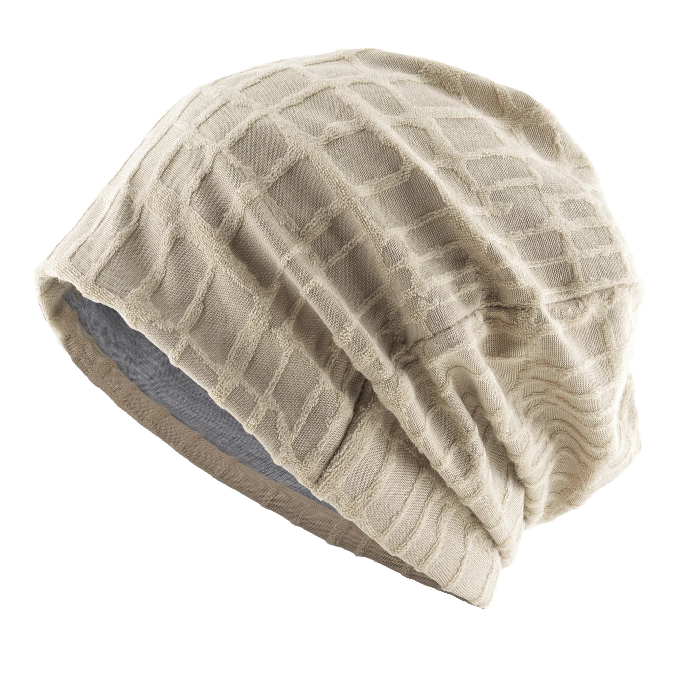 Women's Knit Beanie Checkered Jacquard Slouchy Hat Soft Breathable Autumn Winter Beanie Coffee Shop Aesthetic Casual Unisex Hat