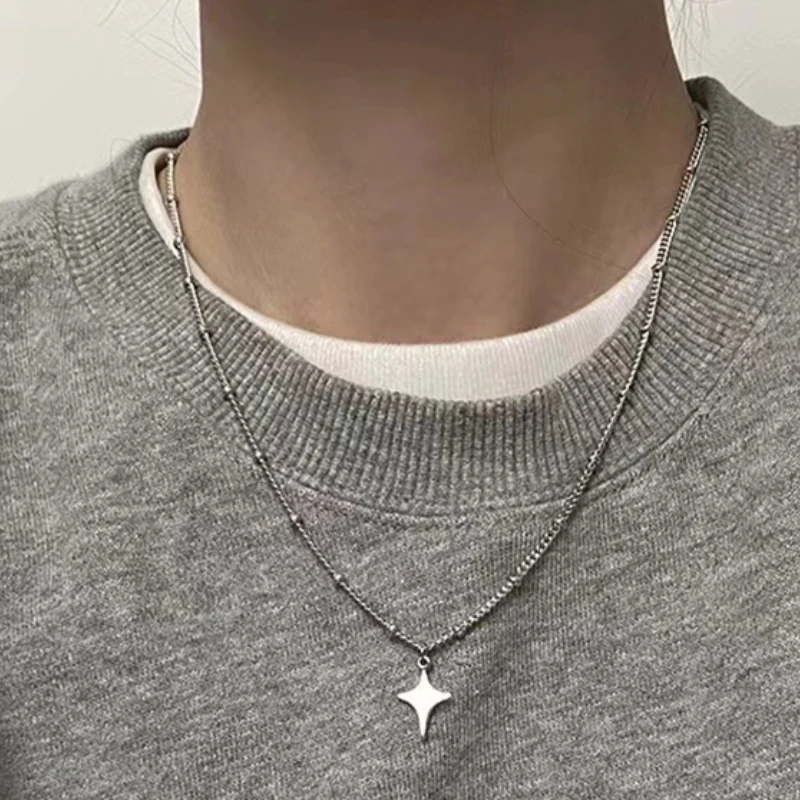 Trendy Ins Style Star Choker Necklace Pendant Neck Chain Sweater Chain For Women Men Fashion Party Jewelry Accessories