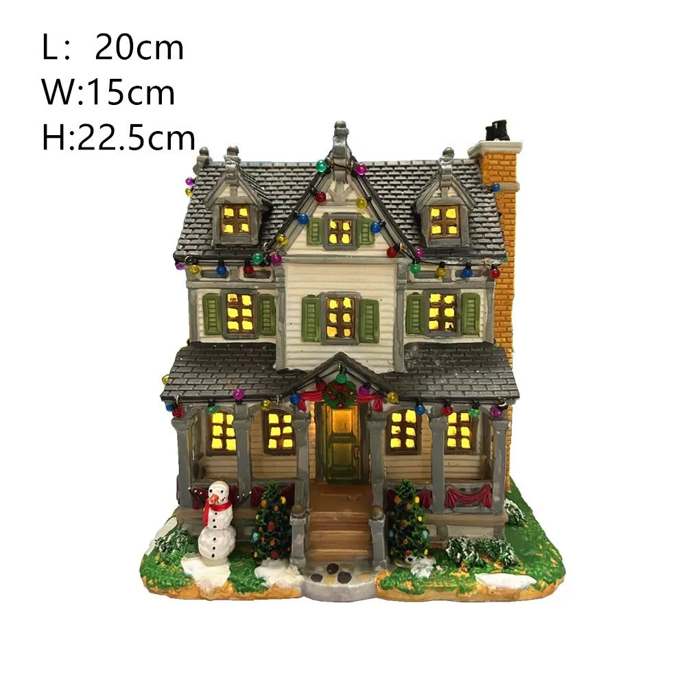 Lemax Ceramic Painted House Figurine Miniature Halloween Christmas Sand Table Building Ornaments
