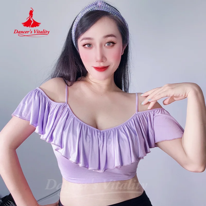 Bauchtänzerin Praxis Kleidung Frauen Sexy Off Schulter Kurzen Stil Top Erwachsene Orientalischen Tanz Ausbildung Kleidung Mädchen Tanzen Tops