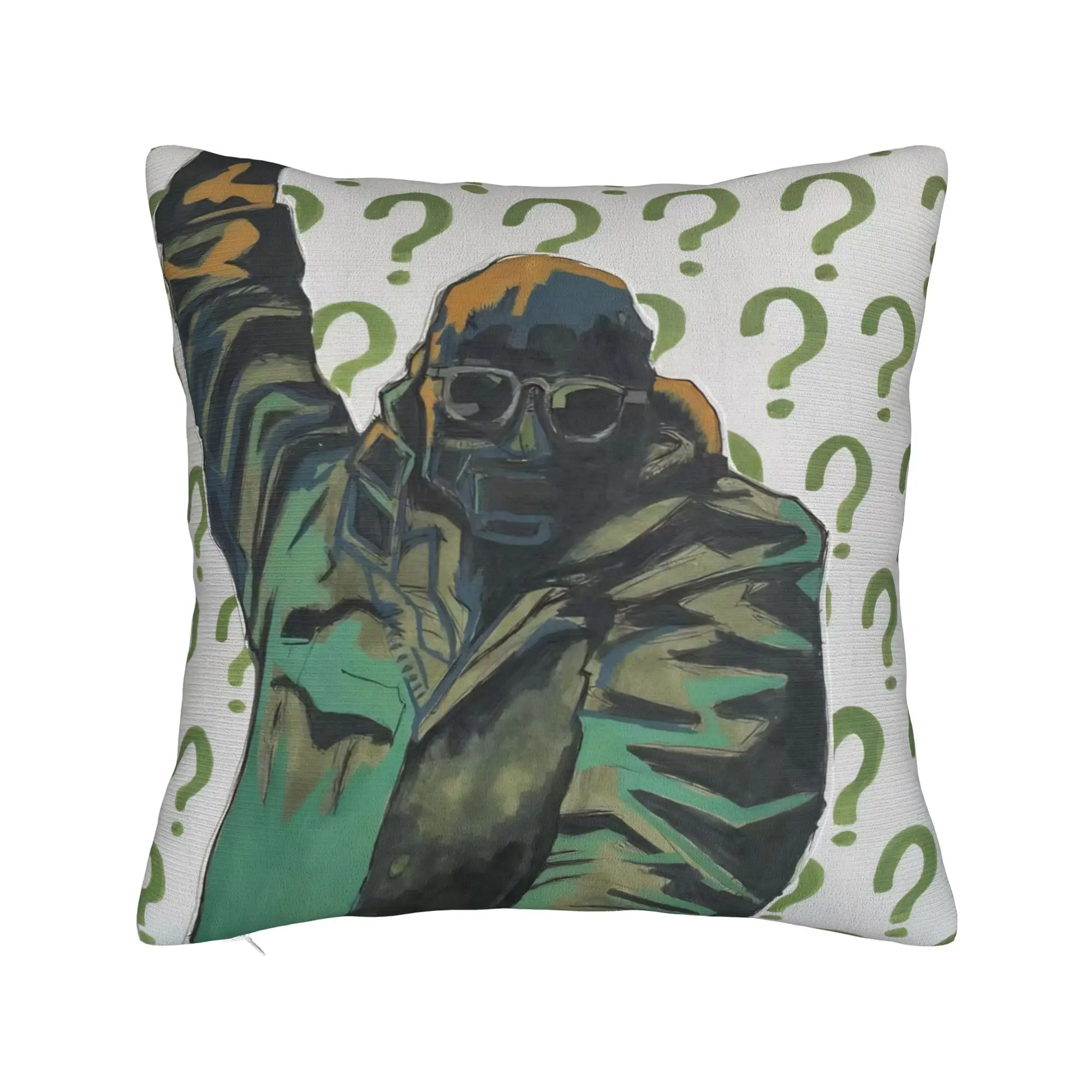 Paul Dano Riddler Square Pillow Cases Bat Man Cushion Cover Awesome Polyester Decorative Pillowcase for Living Room 40*40cm