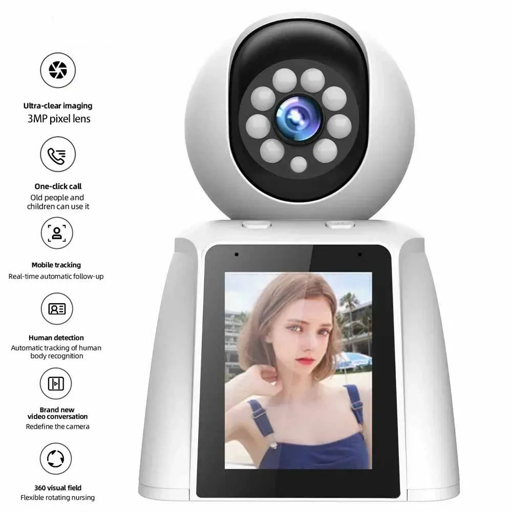 

3MP Video Baby Monitor 2.4G WiFi IP Camera 360° Video Calling Mother Kids Active Call Surveillance Cameras Active Answer