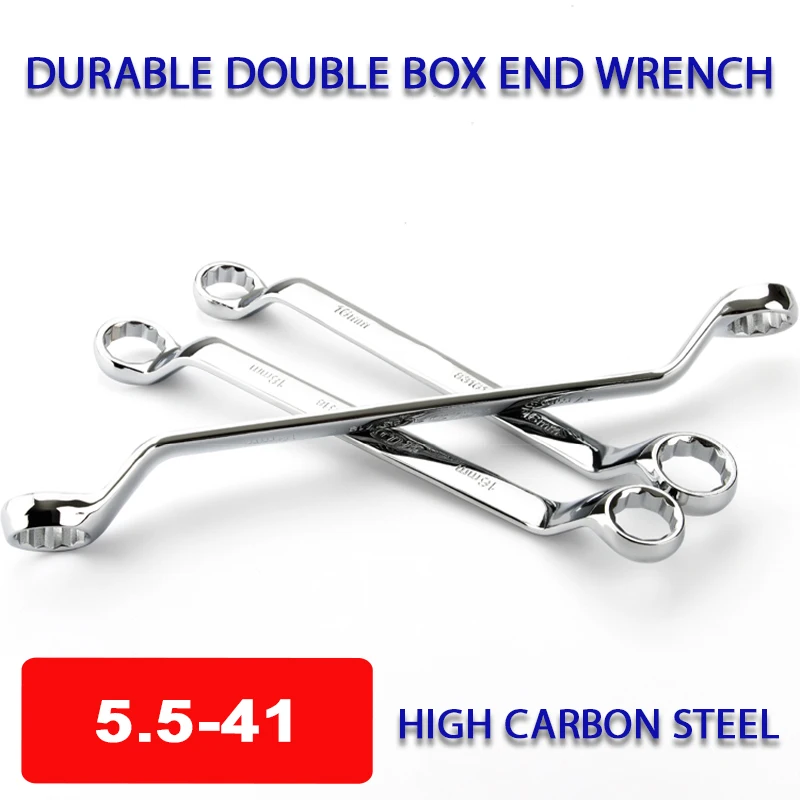 

1PC Double Box End Wrench 5.5~41 Dual Head Double End Ring Spanner Offset Ring Spanner Car Repair Hand Tool Garage Workshop Tool