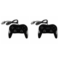 ABGI-2X Game Pad Controller Console Joypad For Nintendo Wii Second Generation Wired Game Controller Gaming Remote Pad-Black