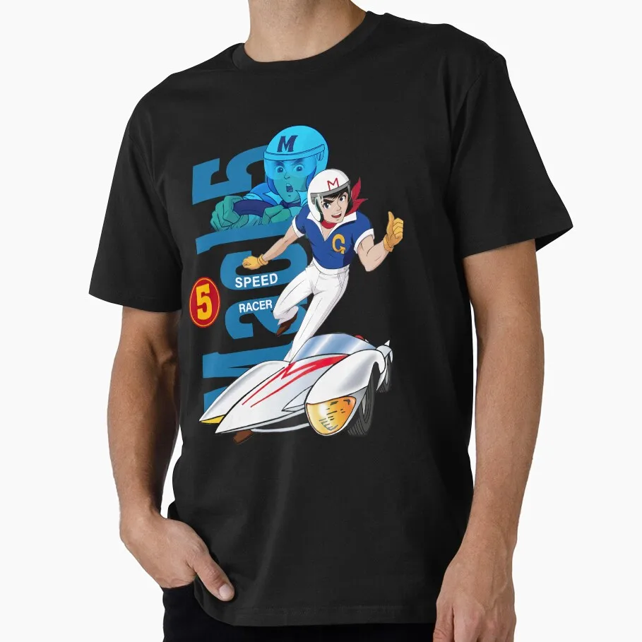 

1208 Mach Go Go Go graphic tee Manga Speed Racer Anime T shirt for men Cartton Large size Tops 100% cotton printed Y2K Clothes