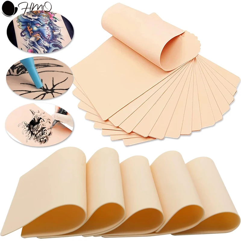 

10/5/1pcs Silicone Tattoo Practice Skin Double Synthetic Leather for Permanent Makeup Tattoo Beginner Practice Salon Accessories
