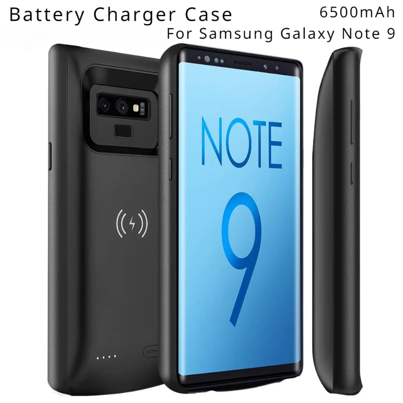 Battery Charger Case for Samsung Galaxy Note 9 Wireless Charging Power Bank Cover Spare Battery Case Phone Accessories 6500mAh