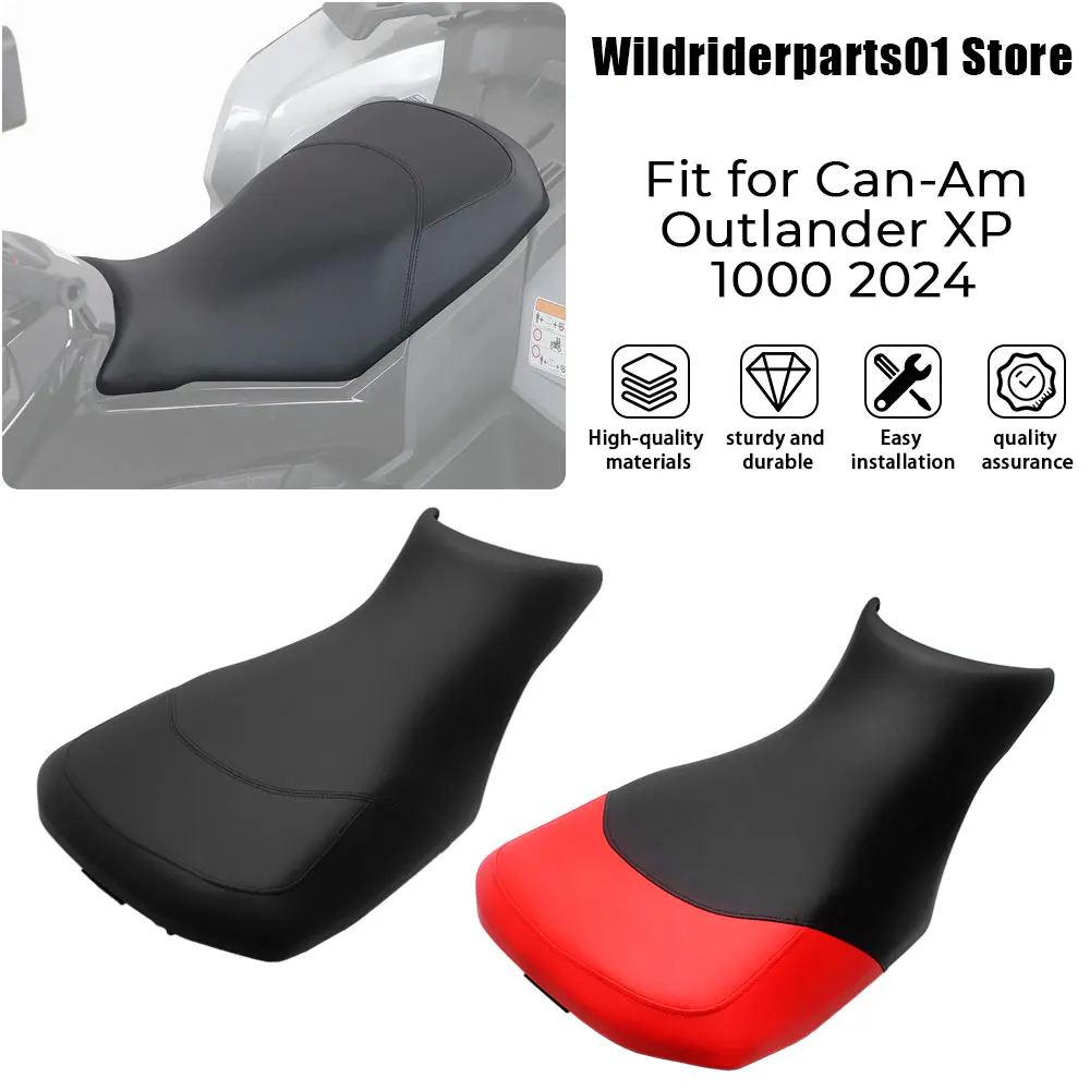 1PCS Front Seat Pad Assembly ATV Accessories Fit For Can‑Am Outlander 400/ 500/ L 500/ Max 500/ 800R 2015‑2023 Black Red Plastic