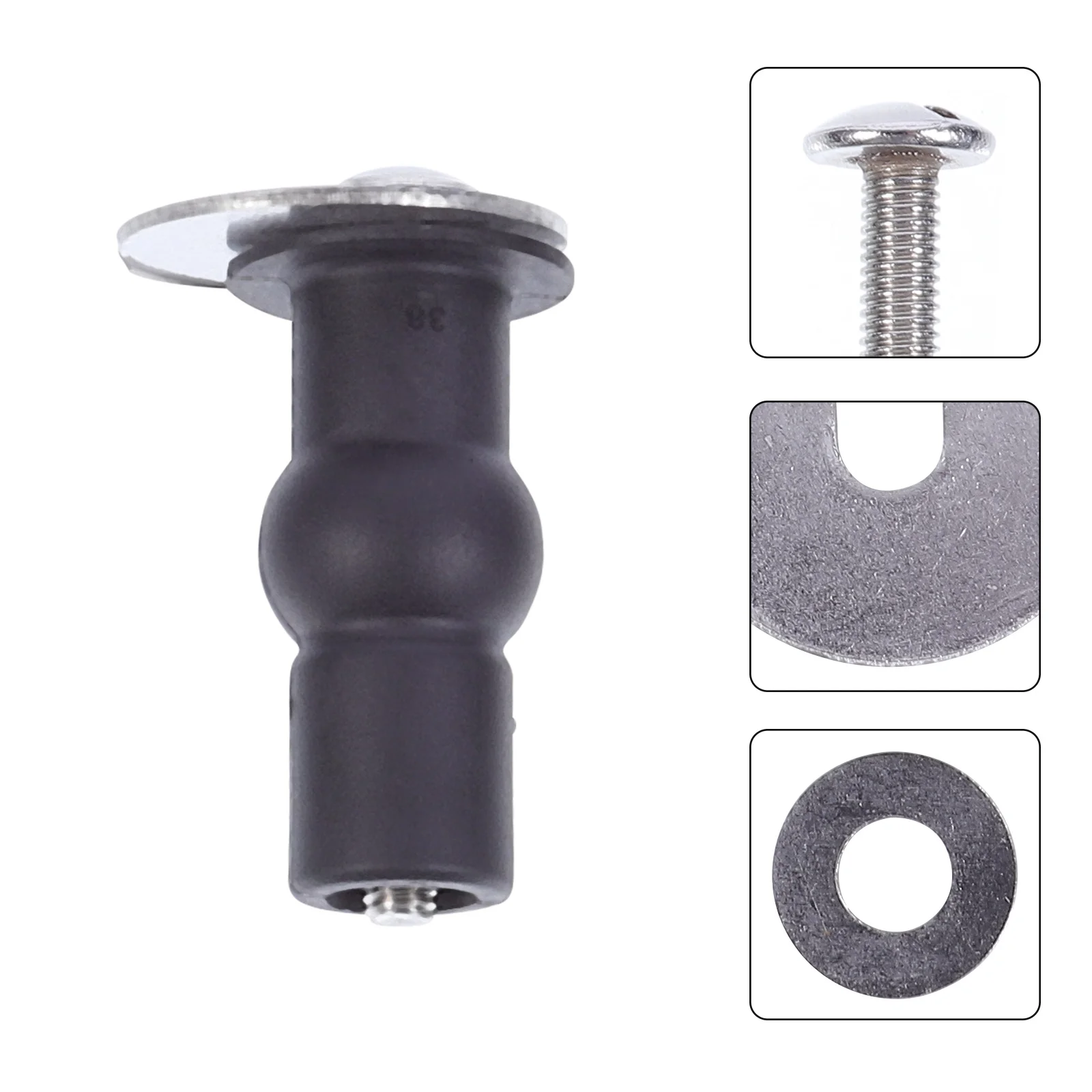 

2 set Black Bathroom Expansion Bolt Screws Universal Toilet Cover Installation Mounting Tools For Toilet Lid Supplies Durable