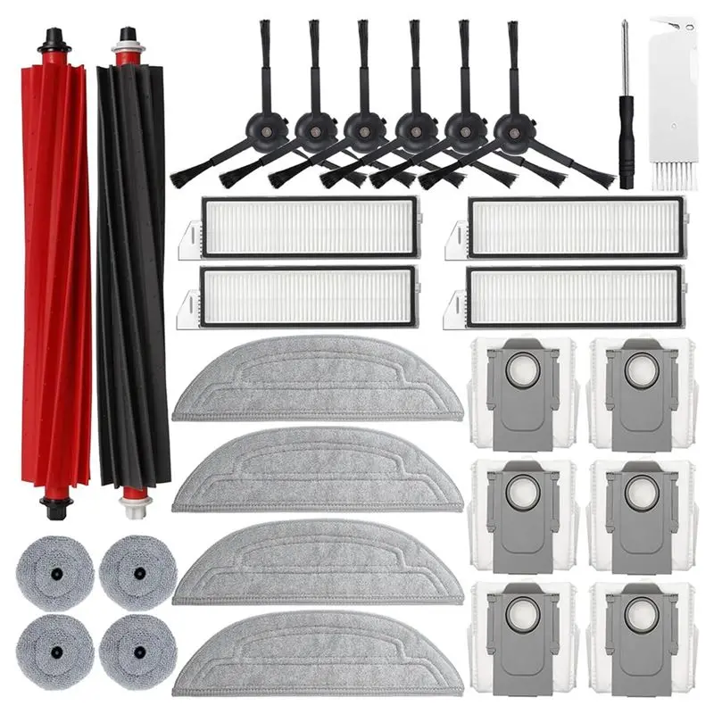 New Arrivals-For Roborock S8 Maxv Ultra Robot Vacuum Cleaner Main Side Brush Hepa Filter Mop Cloth Dust Bags Replacement Parts