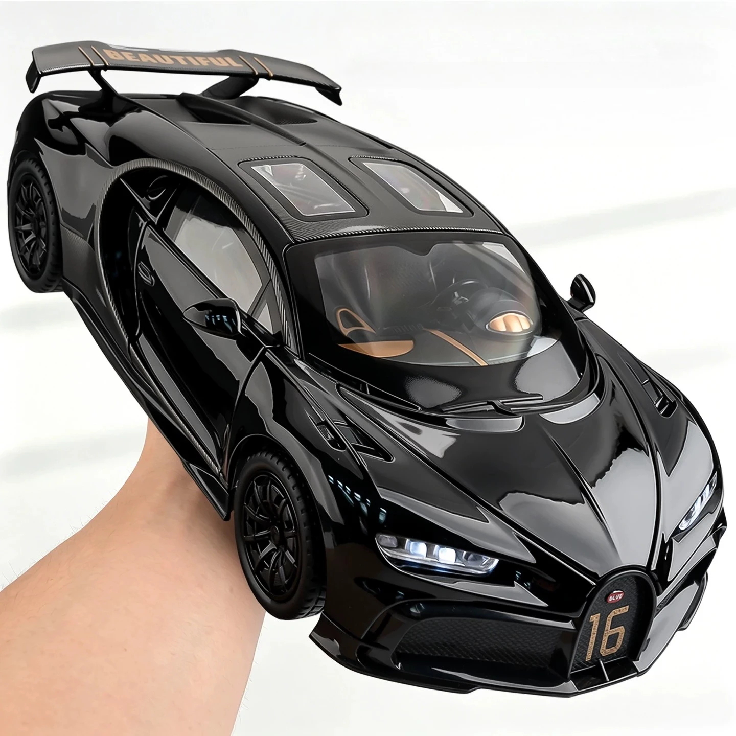 1:24 Chiron Hypercar SPORT Alloy Sports Model Diecasts Metal Racing Super Car Model Sound and Light Simulation Toys Gift