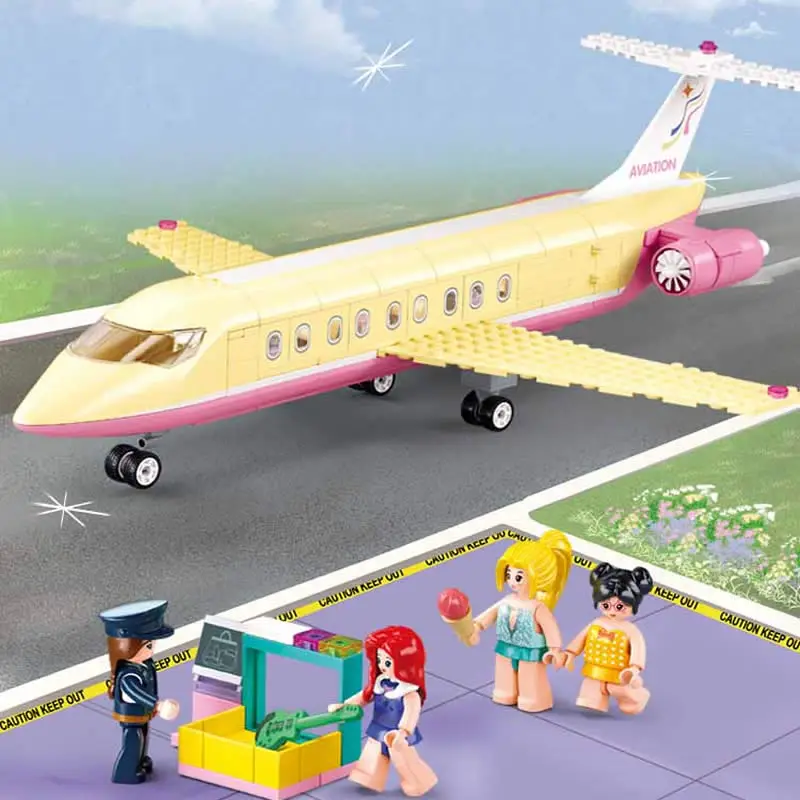 

SULBAN Friends City Airplane International Passenger Plane Flight Building Blocks Model DIY Creative Bricks Toys Kids Gift