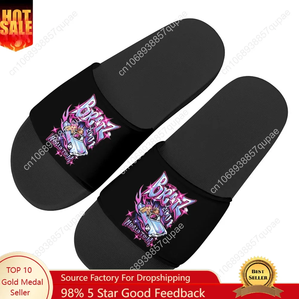 

Bratz Slippers Home Slippers Cute Cartoon Anime Men Women Teenagers Beach Pool Sandals Custom Made Summer Slipper Fashion