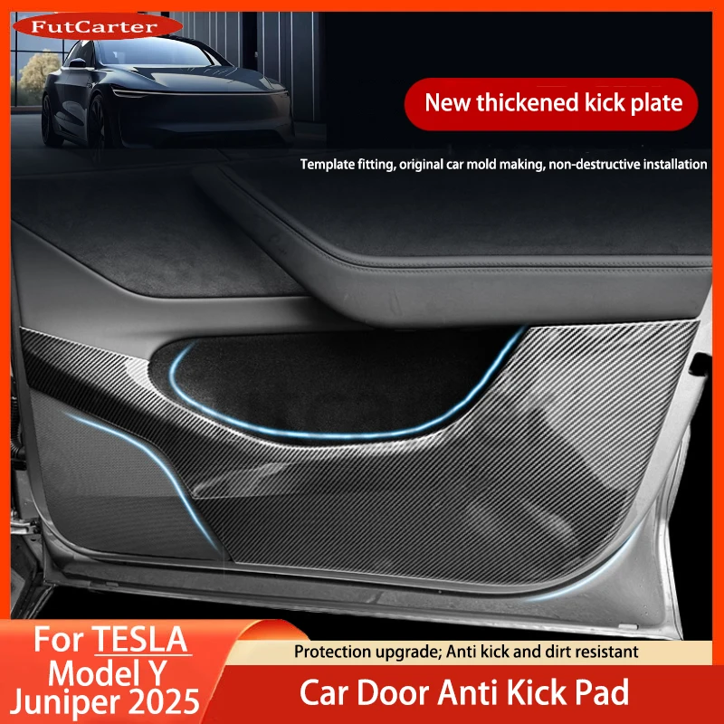 

For Tesla ModelY Juniper2025 Car door Anti Kick Plate ABS Side Door Panel Protector Anti-Dirty Anti stepping Pad Car Accessories