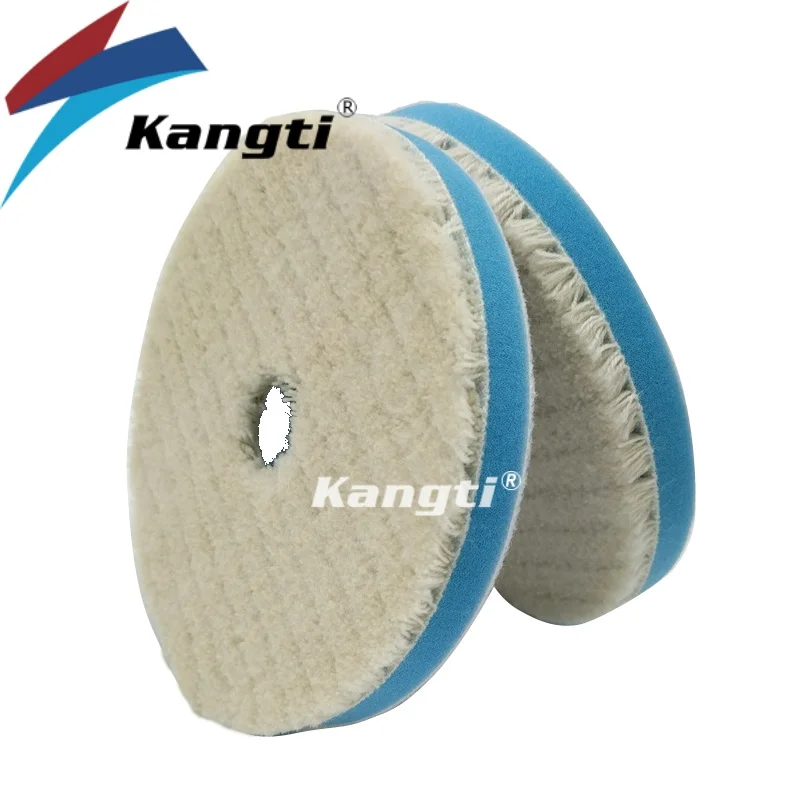 

Kangti 5"(125mm)/6"(150mm)/7"(175mm) Polishing Japanese Wool Pad for Car Polisher Detailing Scratch Removing