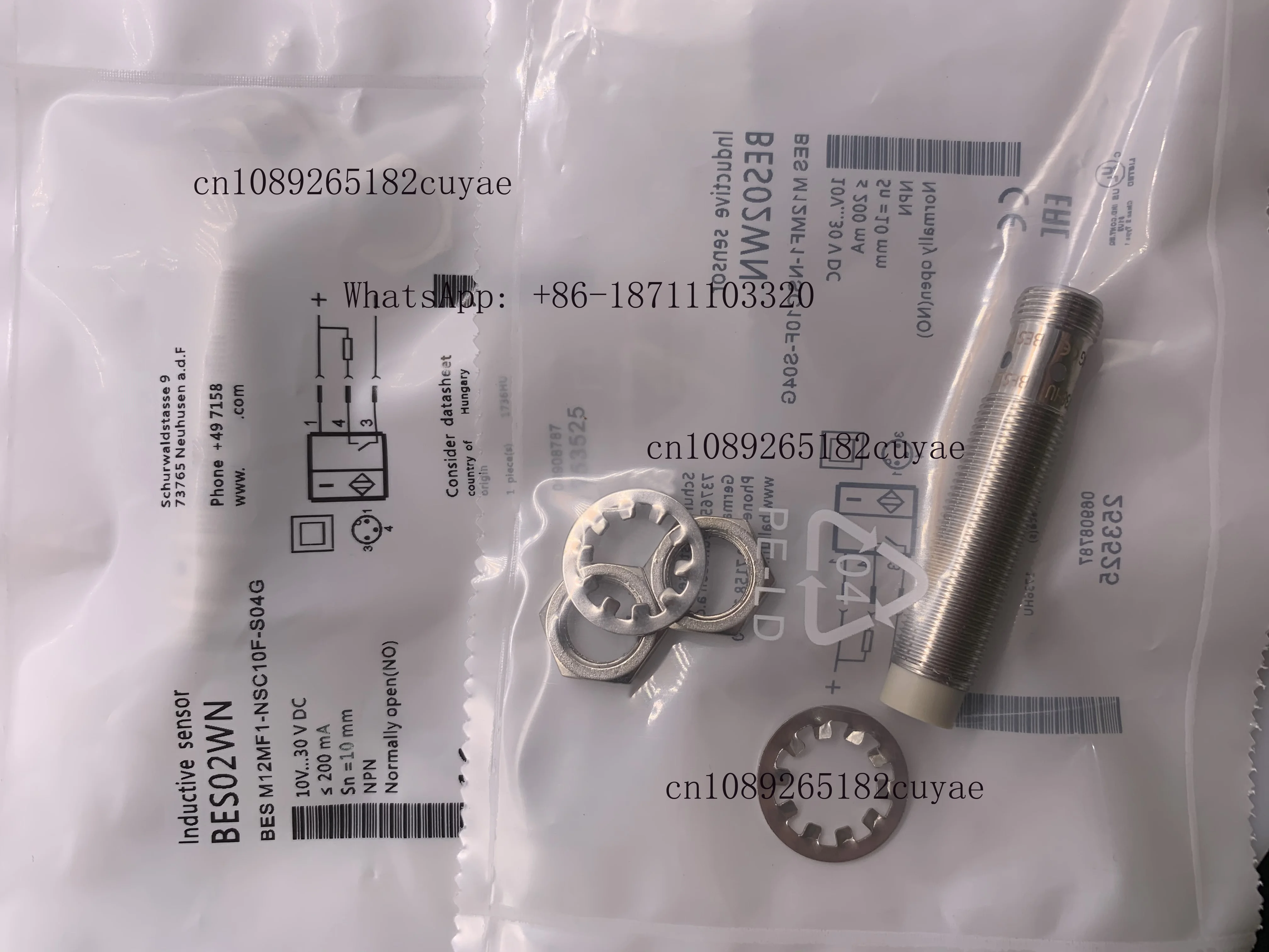 High Quality Sensor  BES04U7 (BES M12MF-PSC40B-S04G)  PNP (NO) Proximity Switch One Year Warranty