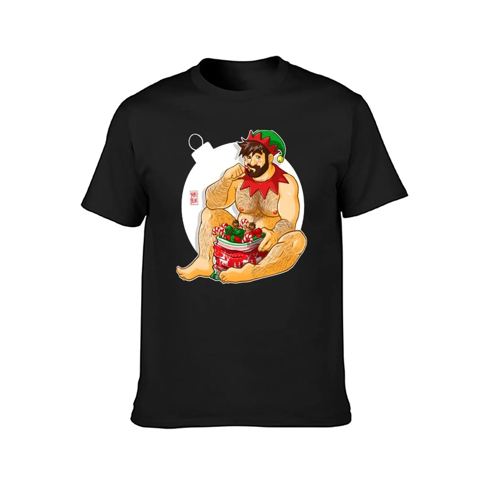 ADAM LIKES SANTA'S SACK T-Shirt plus sizes Blouse mens cotton t shirts