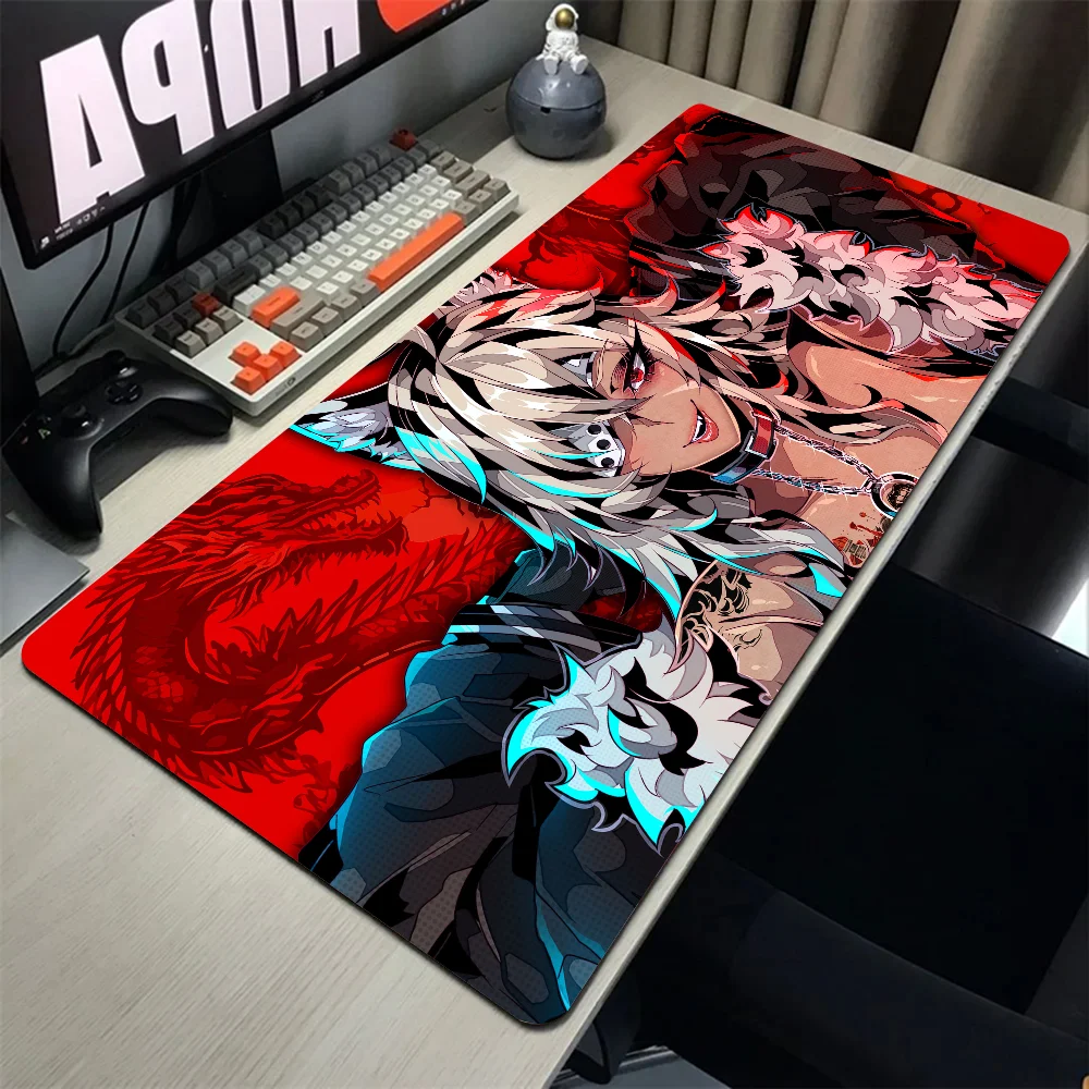 Anime Girl Hentai Ghislaine Mushoku Tensei Mousepad Mouse Mat Desk Mat With Pad Gaming Accessories Prime Gaming XXL Keyboard Pad