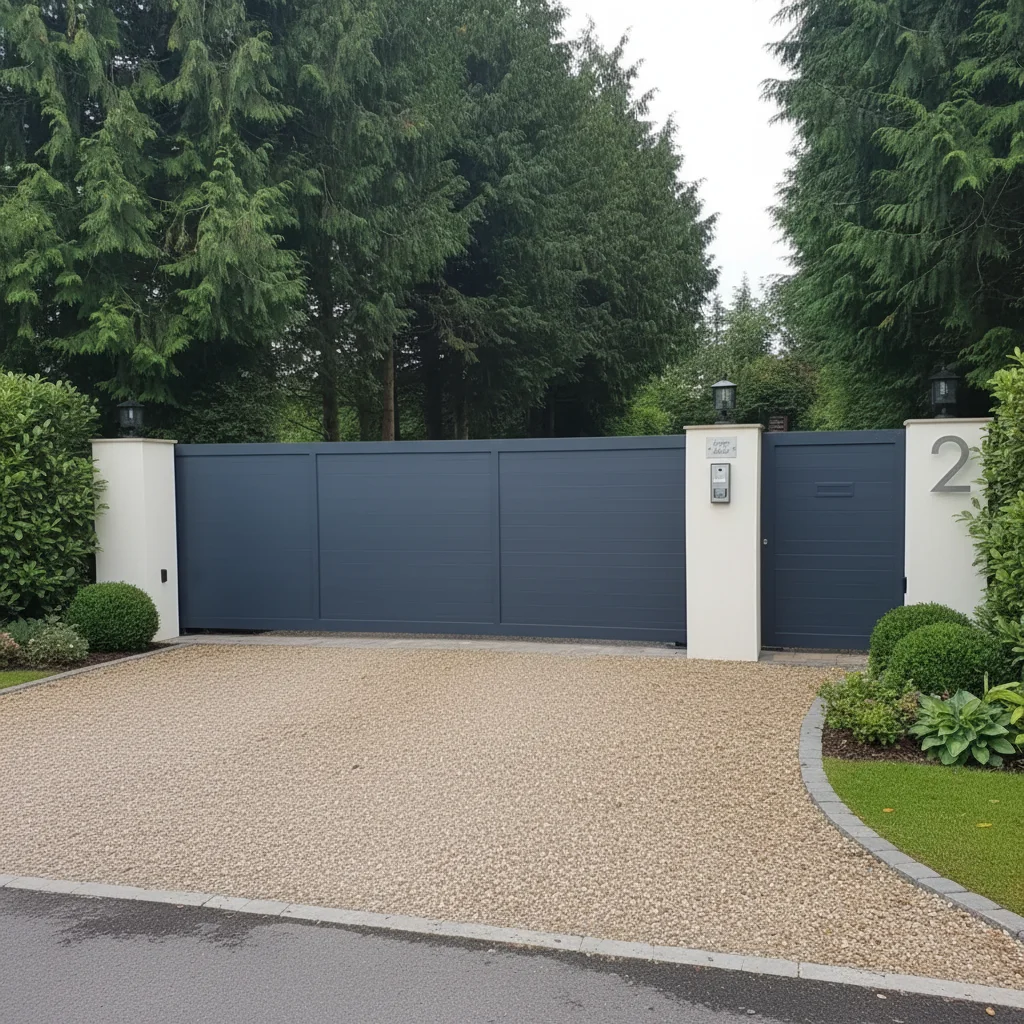 High-quality aluminum alloy coated sliding doors, customizable height, electric roller shutter main door, outdoor patio access