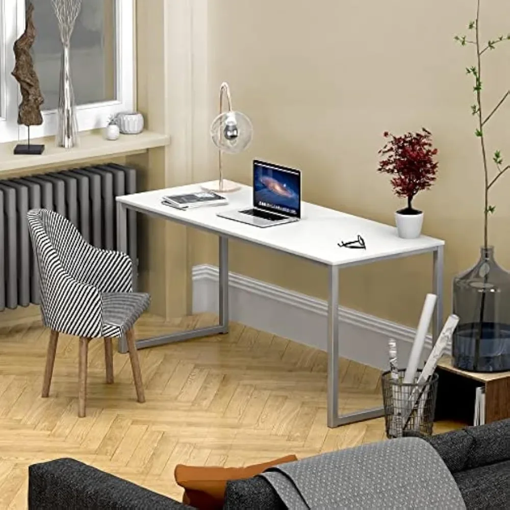 55-Inch Desk, White office table ，Game  home