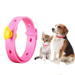 Pet Dog Cat Collar Anti Flea Mite Lice Insecticide Mosquito Outdoor Adjustable Pet Collar Long-term Protection Cat Accessories