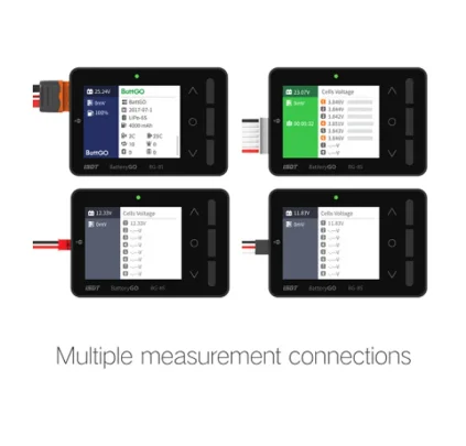 ISDT BattGo BG-8S Battery Meter, LCD Display Digital Battery Capacity Checker Battery Balancer Battery Tester for LiPo/Life etc