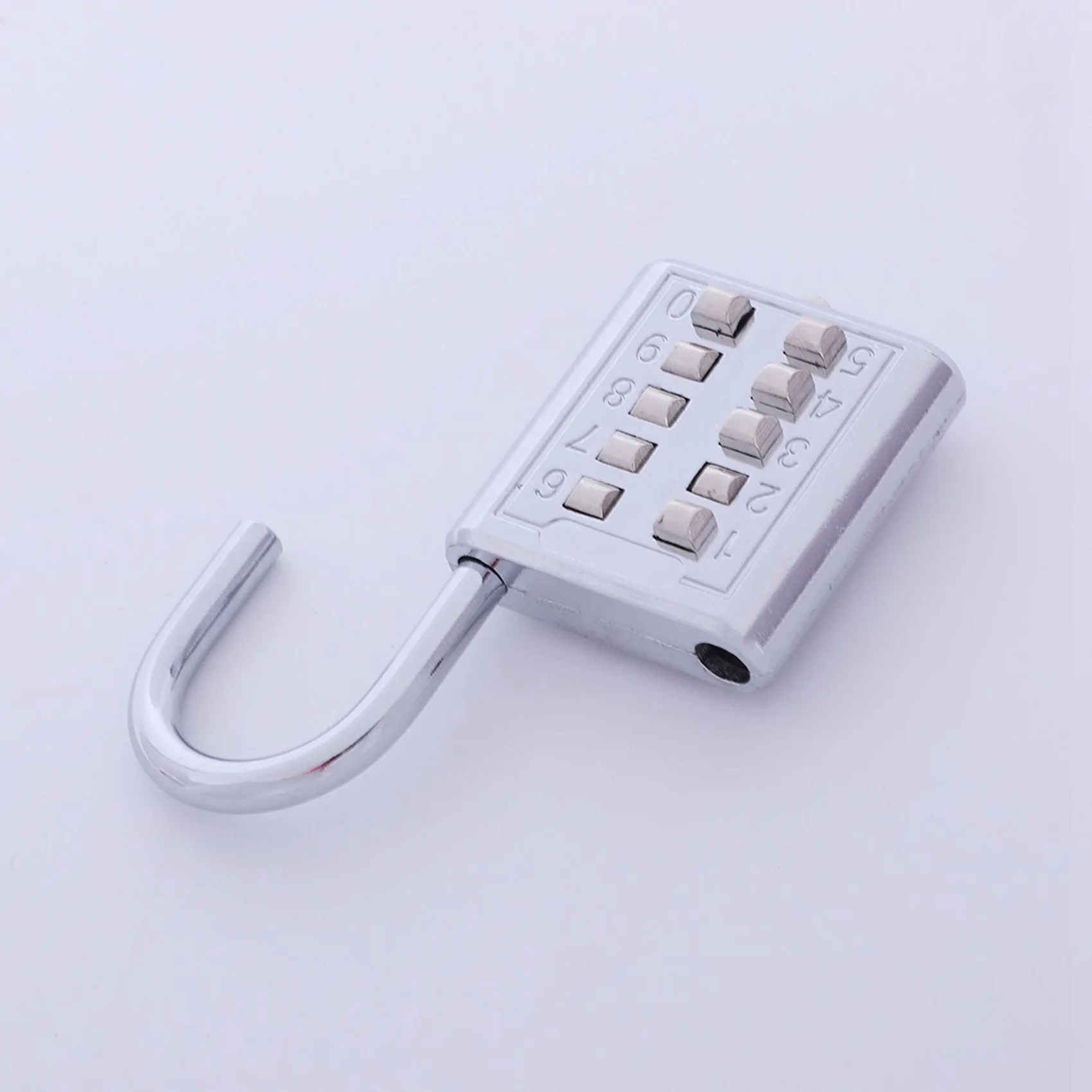 N82R 10X Anti-Theft Button Combination Padlock Digit Push Password Lock Zinc Alloy Security Lock Suitcase Luggage Coded Lock