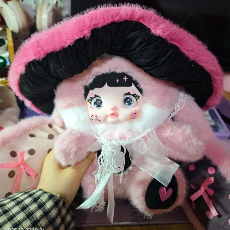 

Hi Toy Original Nommi 400% 2nd Generation Mushroom Hat Series Blind Box Pink Ink Rabbit Kawaii Toys Room Decor Collect Gift