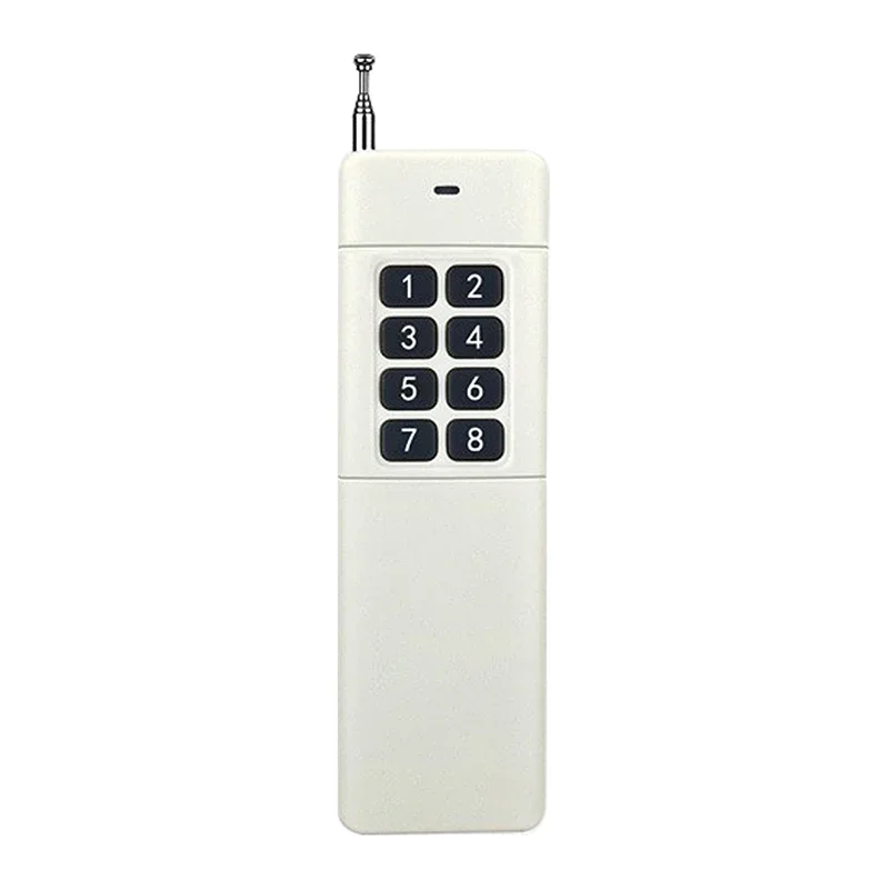 AC85-220V Long Distance 2000M Strong Signal Penetration 8Channel 433MHz Delay  Remote control RF transmitter and receiver