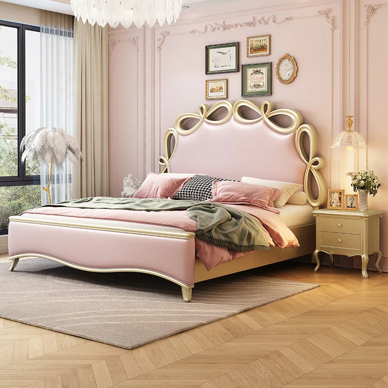 

Nordic Modern Minimalist Bed Under Storage King Size Cute Queen Bed Luxury Aesthetic Cama Matrimonial Bedroom Furniture