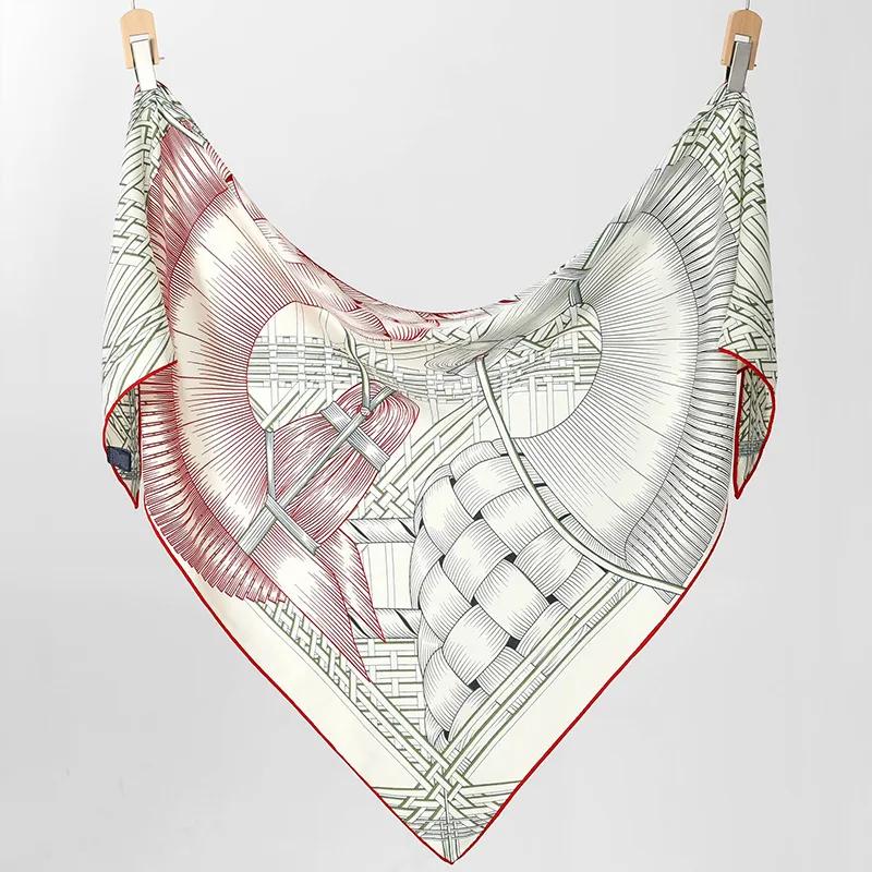 

Carriage Scarf Printed Wool Triangular Binder All-Matching Warm Shawl Blend