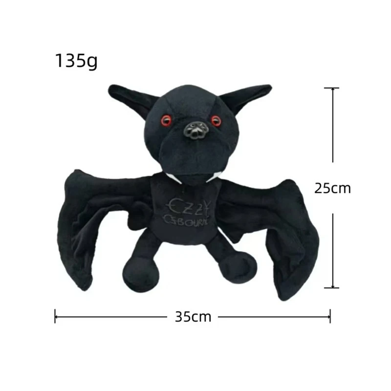 25x35CM Funny Ozzy Osbourne Bat Plush Intresrting Seperate Game Animation Surrounding Birthday Gift Party Props view 4