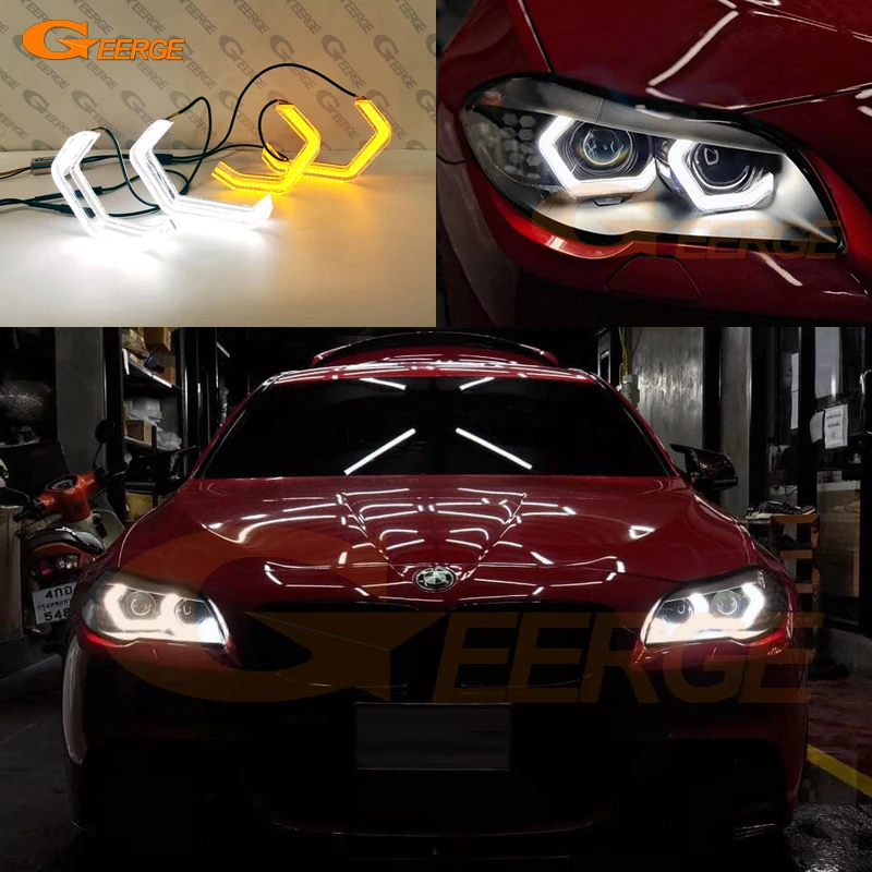 For BMW 5 Series G30 G31 F90 G38 F10 F11 F18 M5 Ultra Bright Concept M4 Iconic Style LED Angel Eyes Halo Rings Car Accessories