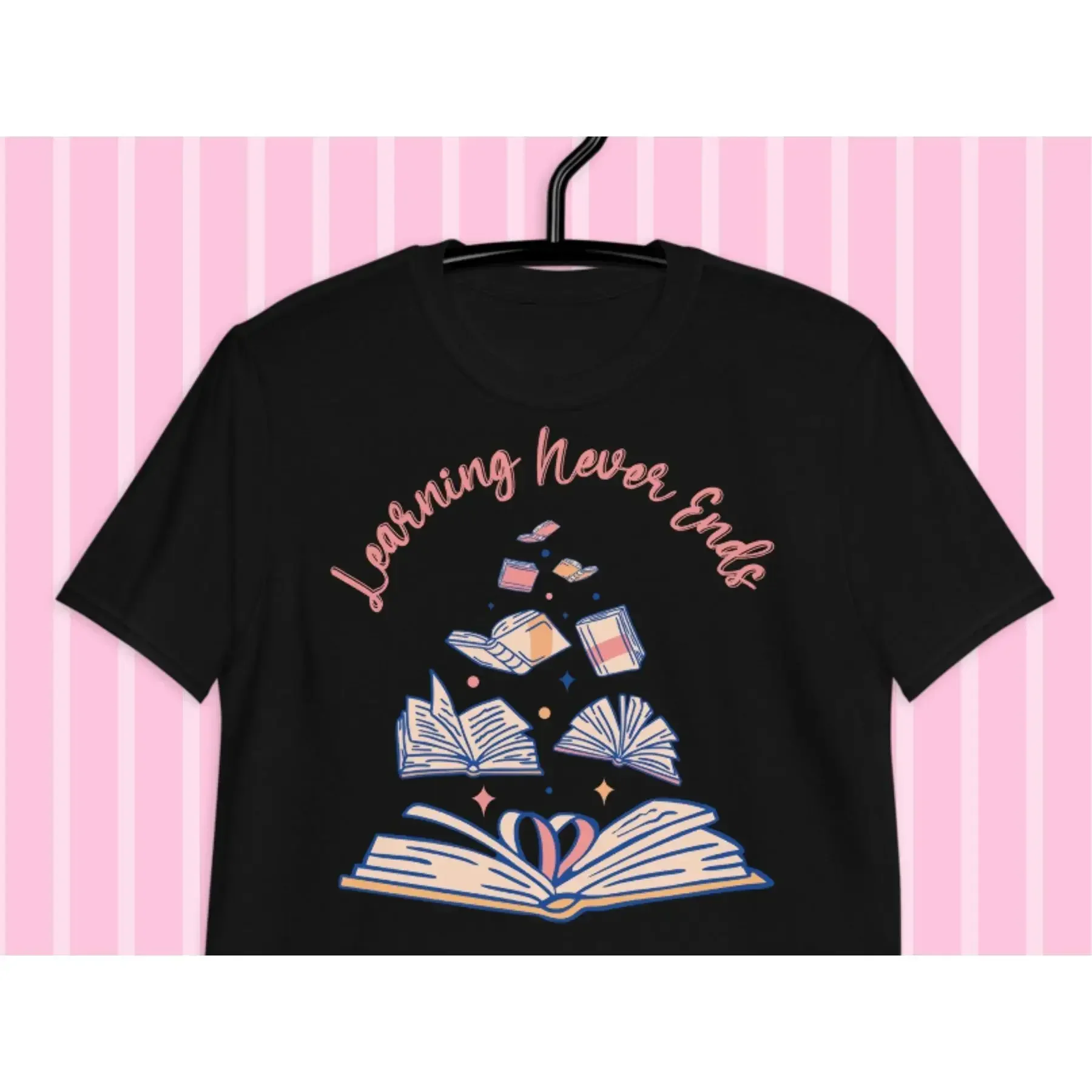 Teacher shirts women Learning Never Ends Readers for Teachers Students T Shirt 1085DB