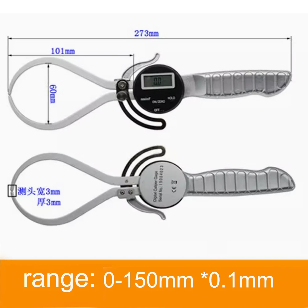 12.7-165mm inside caliper spring loaded ID digital caliper 150mm 6inch OD Digital Electronic Gauge outside Caliper