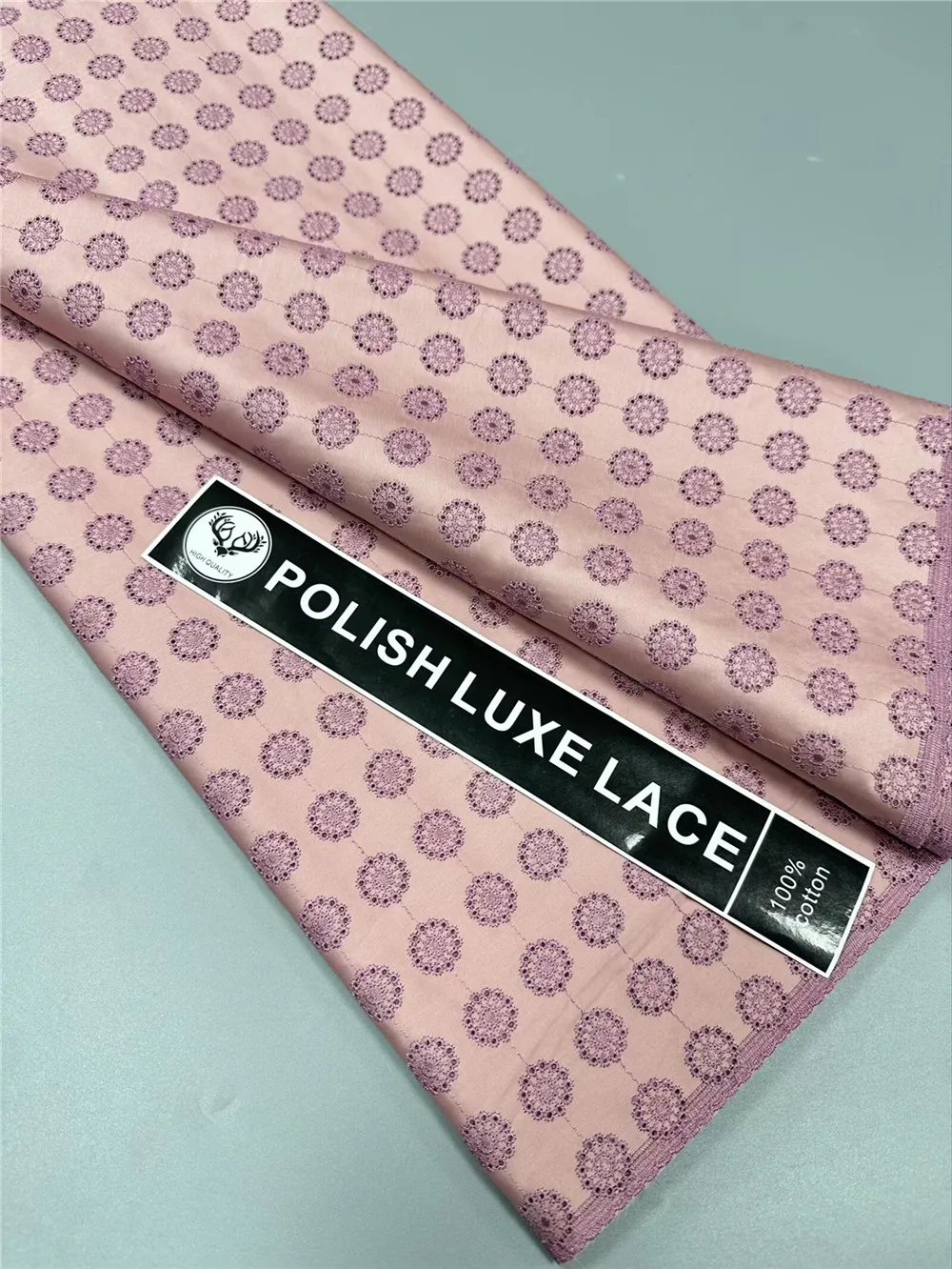 Luxury 5 Yards Nigerian 100% Cotton Polish Satin Embroidery Fabric Fashion Swiss Voile Lace for DIY Dress Sewing 17A15