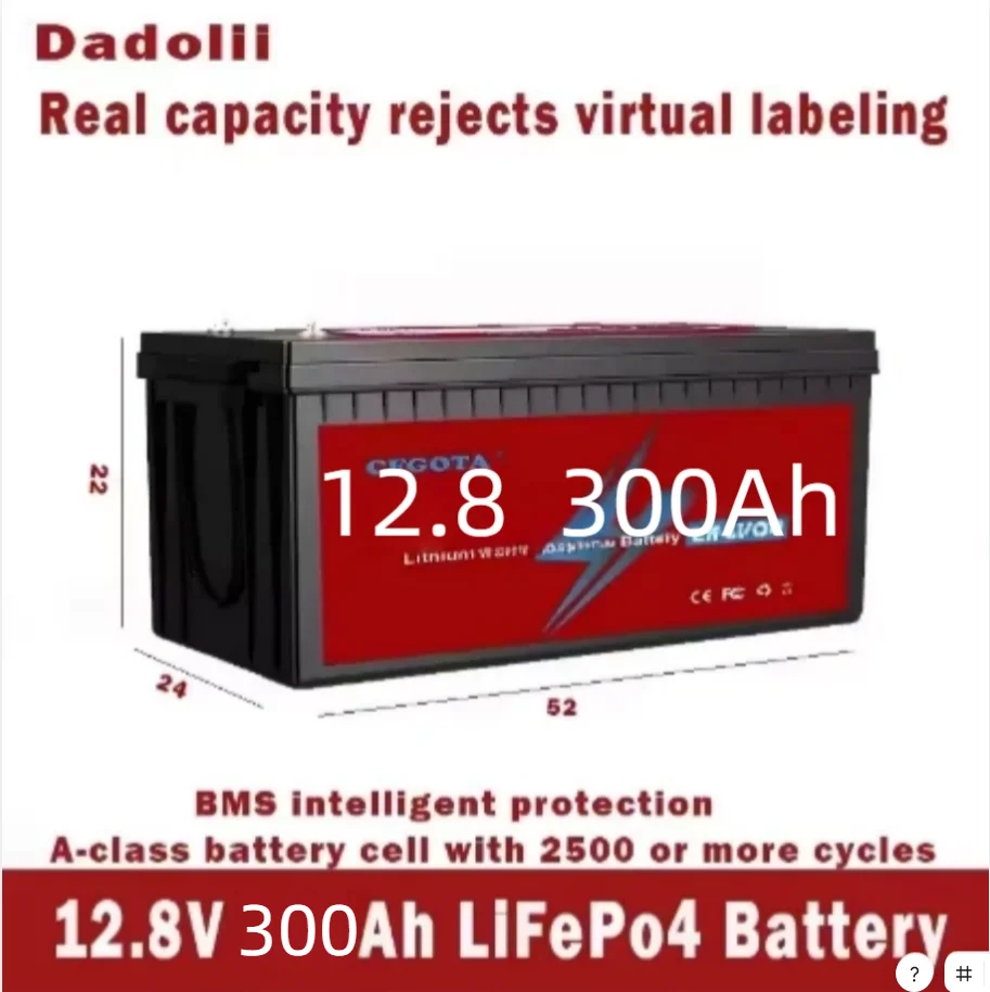 

LiFePO4/12V 300Ah battery/BMS/suitable for solar/wind/camper van/power station/ship